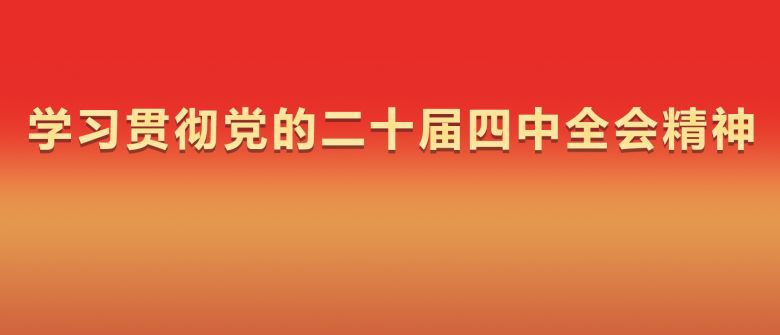 学习贯彻党的二十届四中全会精神